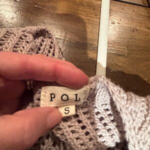 POL Soft Knit Sweater in Grey/Cream